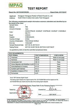 Relatório de teste de funcionamento de Adidas